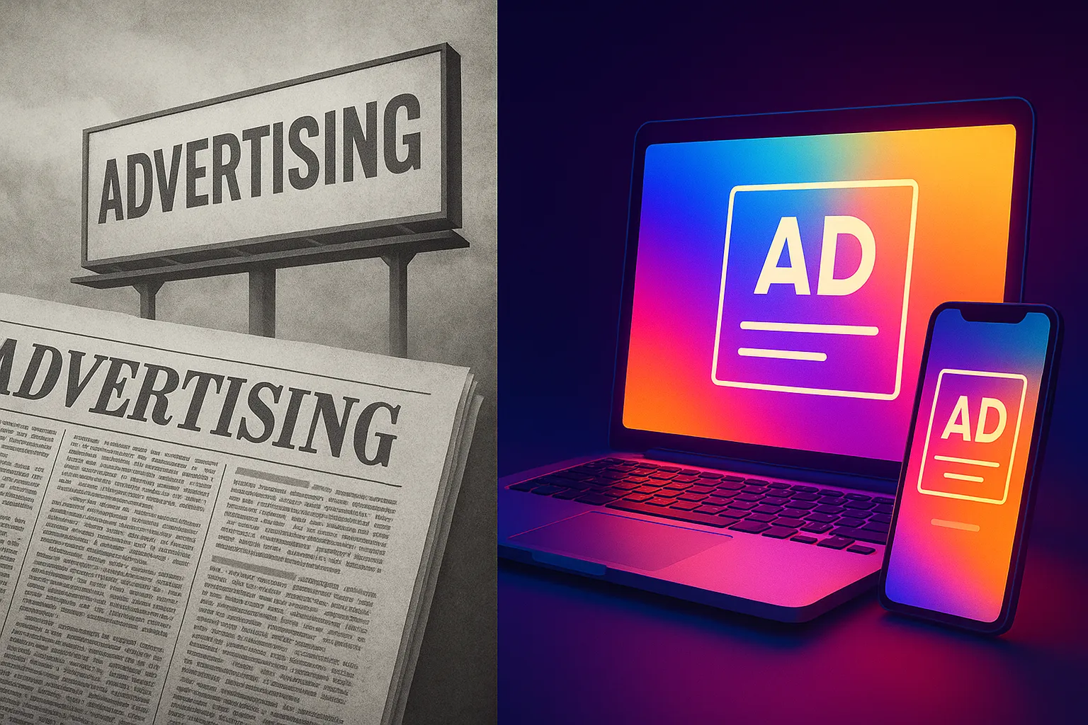Read more about the article Digital Advertising vs. Traditional Ads: Where Should Your Budget Go in 2025?